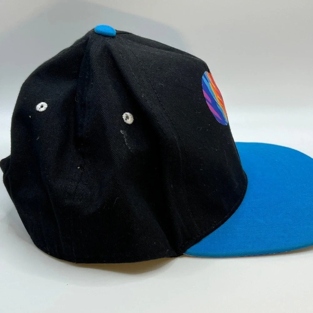 Disney Hat - Baseball Cap - Tie Dye - One Size Snapback - Teal Brim